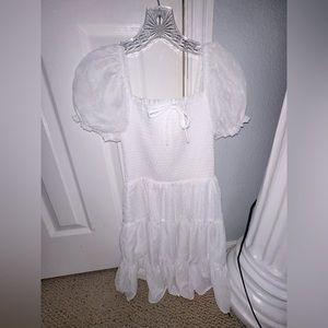 Babydoll white , sparkly dress. Brand : Crystal doll